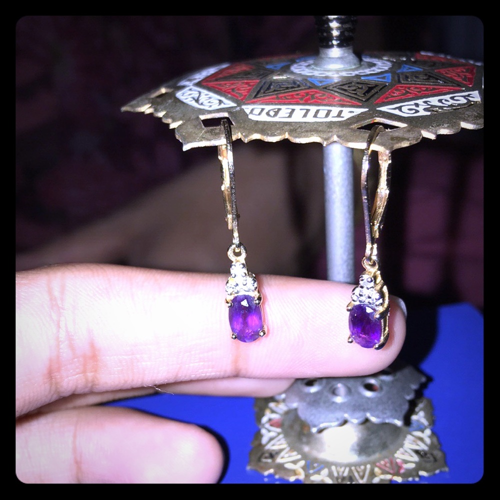 Amethyst earrings STAMPED 925